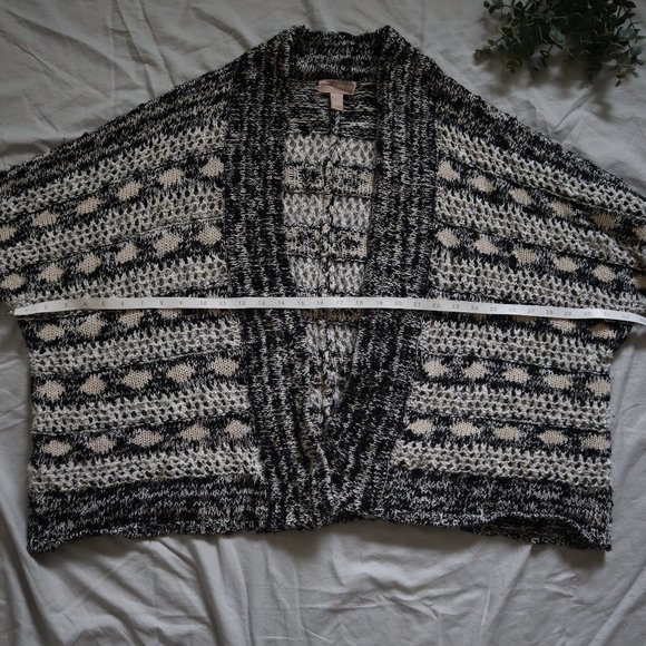 F21 Oversized Cardigan Sweater Black & White Small - Picture 8 of 10